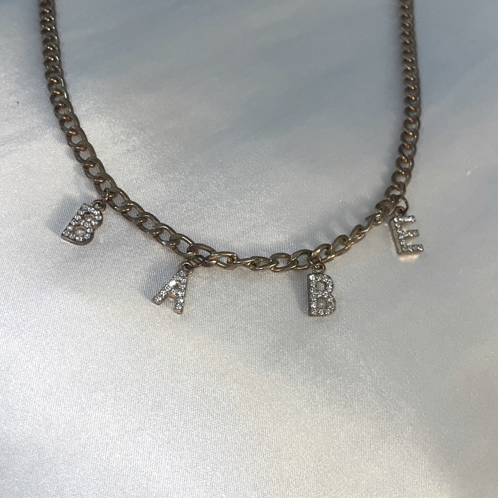 bling babe, charmed , gold chain